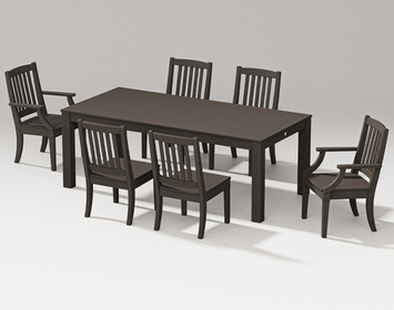 PW Designer Series Estate 7-Piece Parsons Table Dining Set