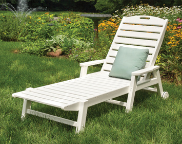 Nautical Chaises with Arms & Wheels
