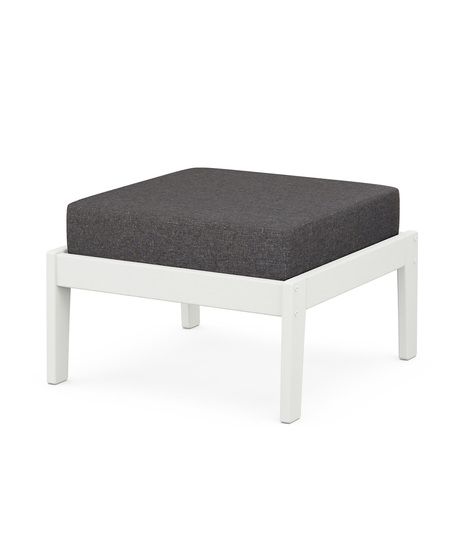 Deep Seating Ottoman - Vintage White/Ash Charcoal