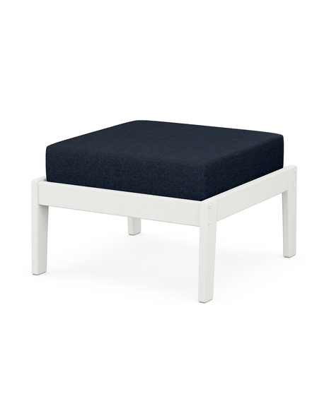 Deep Seating Ottoman - Vintage White/Marine Indigo
