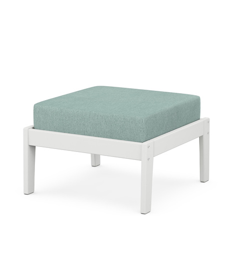 Deep Seating Ottoman - White/Glacier Spa