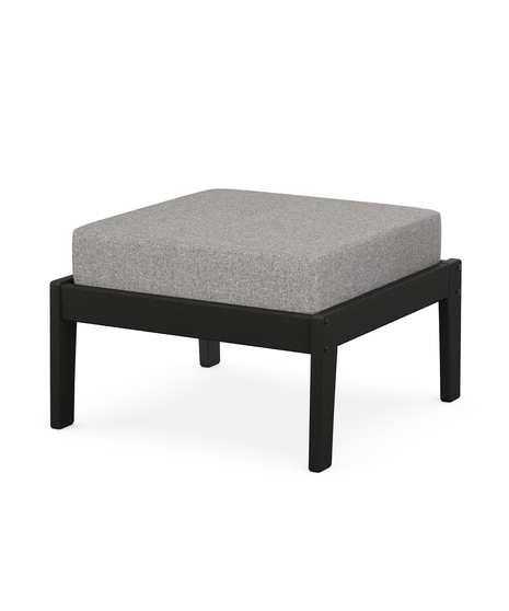 Deep Seating Ottoman - Black/Grey Mist