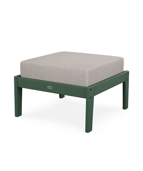 Deep Seating Ottoman - Green/Weathered Tweed