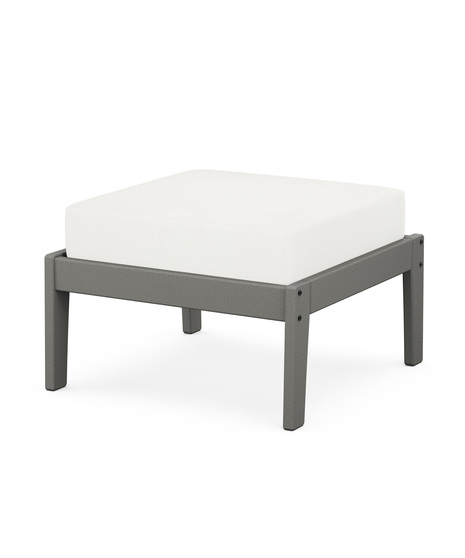 Deep Seating Ottoman - Slate Grey/Natural Linen