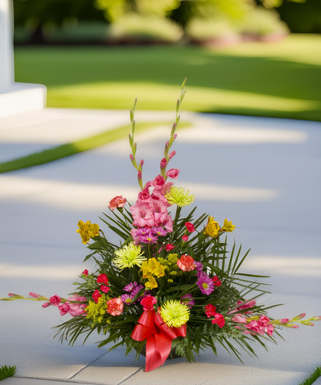 Three-Sided Cemetery Arrangement