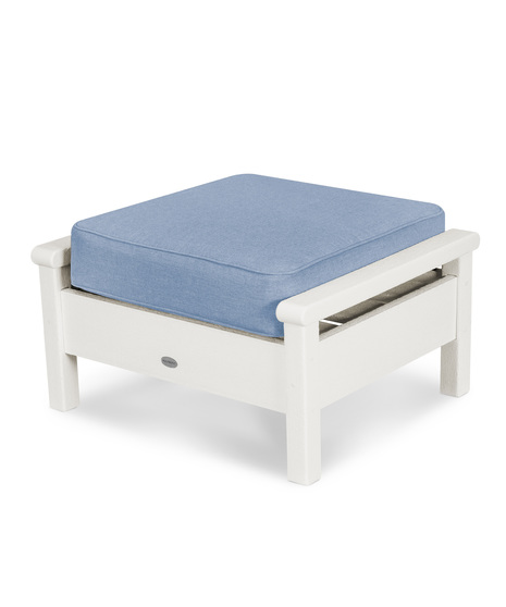 Harbour Deep Seating Ottoman - Vintage White/Cast Ocean