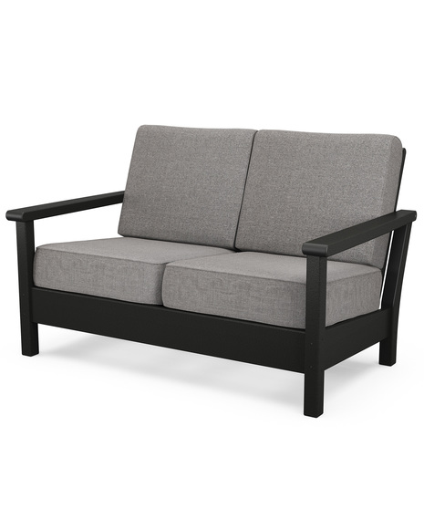 Harbour Deep Seating Loveseat - Black/Grey Mist