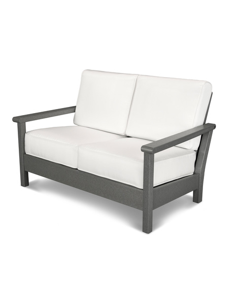 Harbour Deep Seating Loveseat - Slate Grey/Natural Linen
