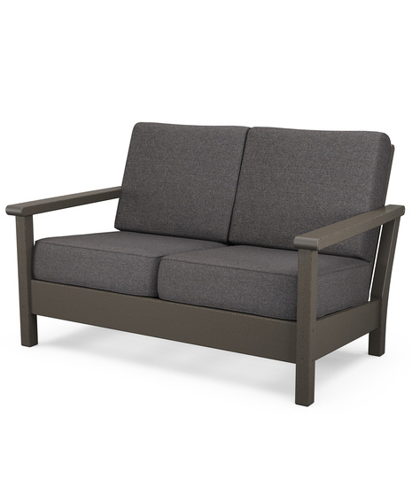 Harbour Deep Seating Loveseat - Vintage Coffee/Ash Charcoal