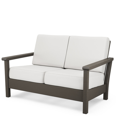 Harbour Deep Seating Loveseat - Vintage Coffee/Natural Linen