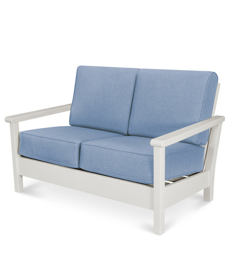 Harbour Deep Seating Loveseat - Vintage White/Cast Ocean
