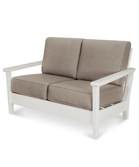 Harbour Deep Seating Loveseat - Vintage White/Sancy Shale