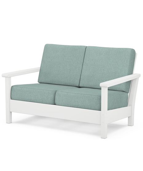 Harbour Deep Seating Loveseat - White/Glacier Spa