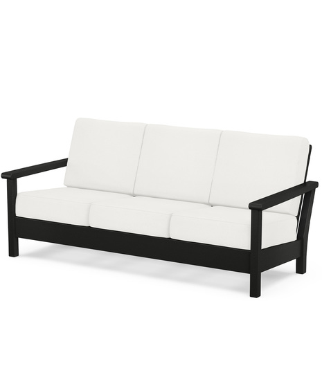 Harbour Deep Seating Sofa - Black/Natural Linen