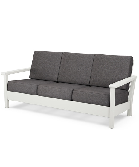 Harbour Deep Seating Sofa - Vintage White/Ash Charcoal