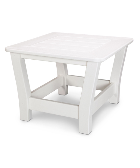 Harbour Slat End Table - White