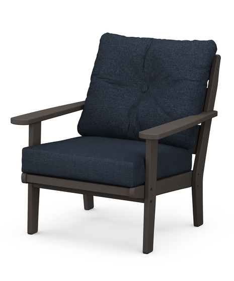The Lakeside Deep Seating Chair achieves laid-back comfort and style with plush pillow-back cushions and a timeless back design.