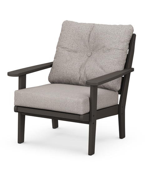 Lakeside Deep Seating Chair - Vintage Coffee/Weathered Tweed