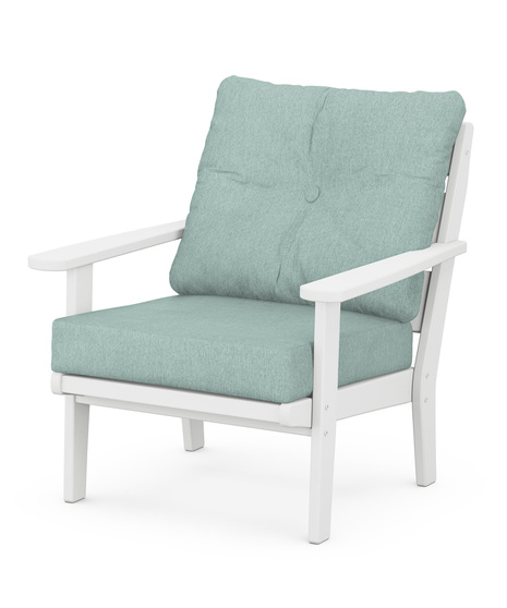 Lakeside Deep Seating Chair - White/Glacier Spa