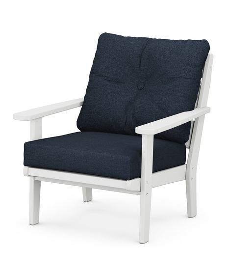 Lakeside Deep Seating Chair - White/Marine Indigo