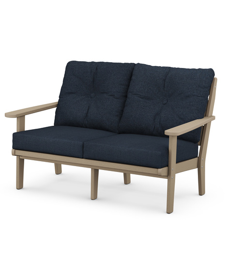 Lakeside Deep Seating Loveseat - Vintage Sahara/Marine Indigo