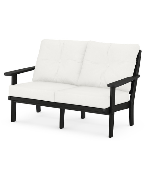 Lakeside Deep Seating Loveseat - Black/Natural