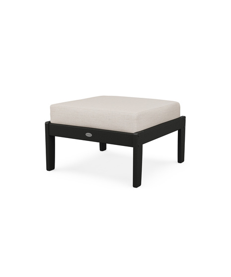 Braxton Deep Seating Ottoman - Black/Cast Ash
