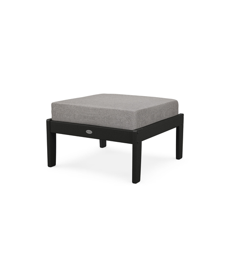 Braxton Deep Seating Ottoman - Black/Grey Mist