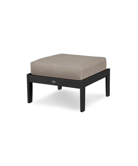 Braxton Deep Seating Ottoman - Black/Sancy Shale