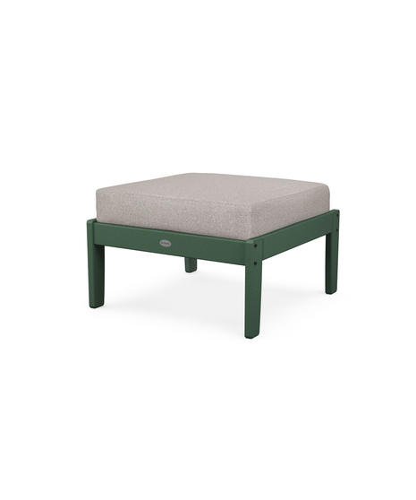 Braxton Deep Seating Ottoman - Green/Weathered Tweed