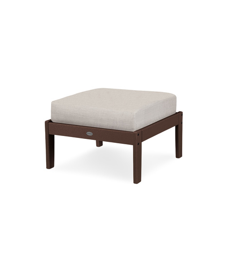Braxton Deep Seating Ottoman - Mahogany/Cast Ash