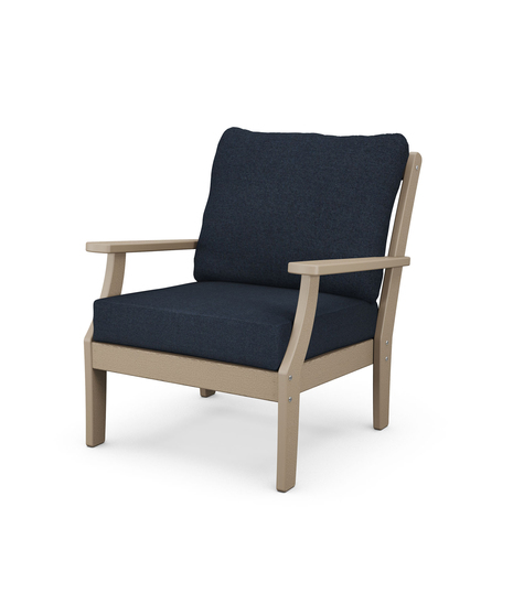 Braxton Deep Seating Chair -  Vintage Sahara/Marine Indigo