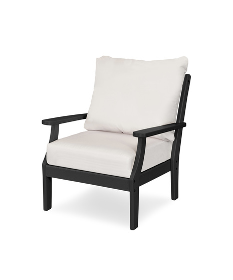 Braxton Deep Seating Chair -  Black/Bird's Eye