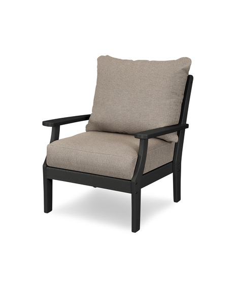 Braxton Deep Seating Chair -  Black/Sancy Shale