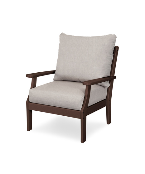 Braxton Deep Seating Chair -  Mahogany/Cast Ash
