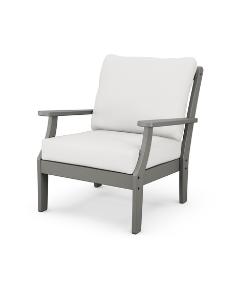 Braxton Deep Seating Chair -  Slate Grey/Natural Linen