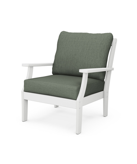Braxton Deep Seating Chair - White/Cast Sage