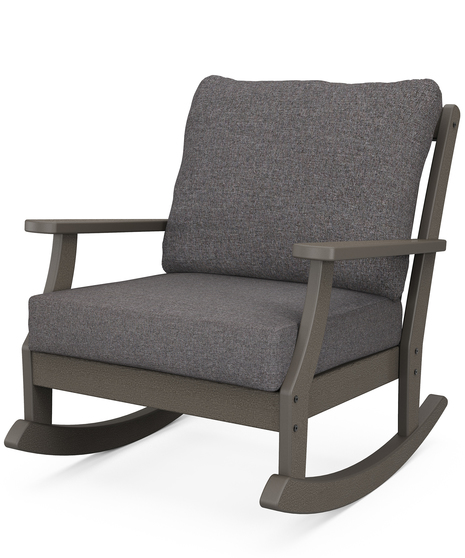 Braxton Deep Seating Rocking Chair - Vintage Coffee/Ash Charcoal