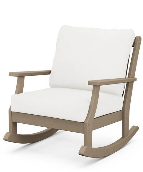 Braxton Deep Seating Rocking Chair - Vintage Sahara/Natural Linen