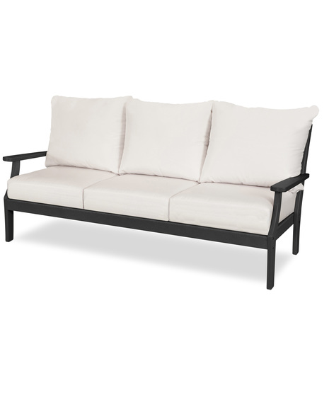 Braxton Deep Seating Sofa - Black/Bird's Eye
