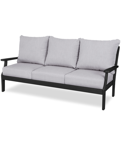Braxton Deep Seating Sofa - Black/Granite
