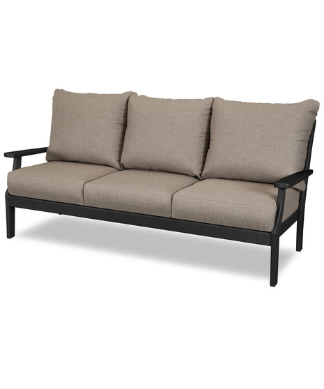 Braxton Deep Seating Sofa - Black/Sancy Shale