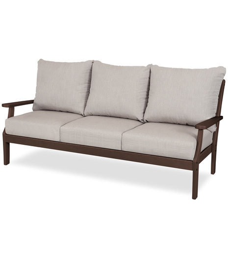 Braxton Deep Seating Sofa - Mahogany/Cast Ash