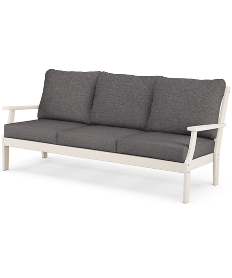 Braxton Deep Seating Sofa - Sand/Ash Charcoal