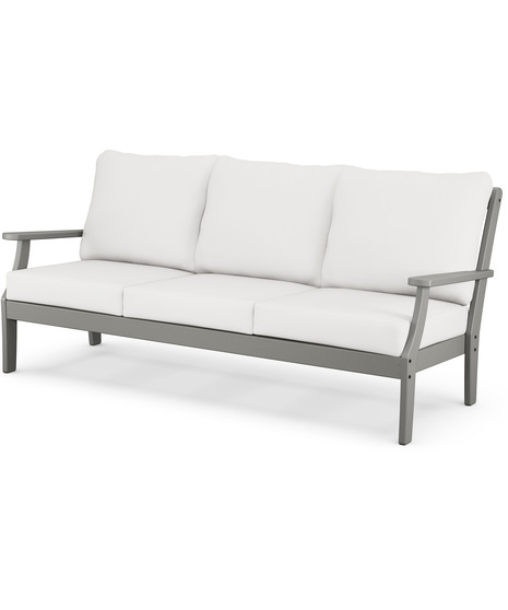 Braxton Deep Seating Sofa - Slate Grey/Natural Linen