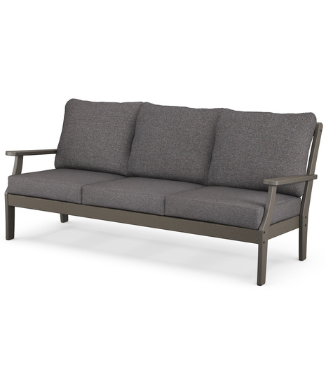 Braxton Deep Seating Sofa - Vintage Coffee/Ash Charcoal