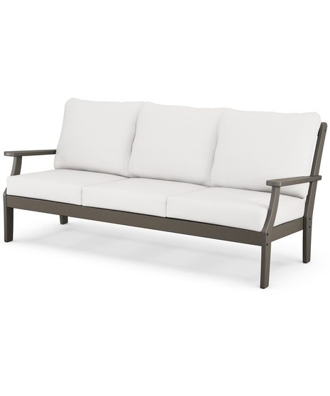 Braxton Deep Seating Sofa - Vintage Coffee/Natural Linen