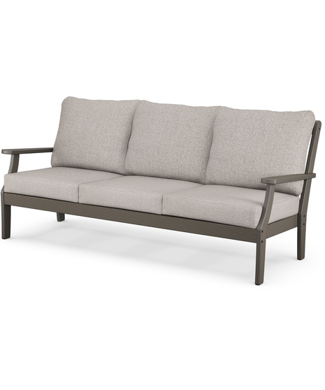 Braxton Deep Seating Sofa - Vintage Coffee/Weathered Tweed