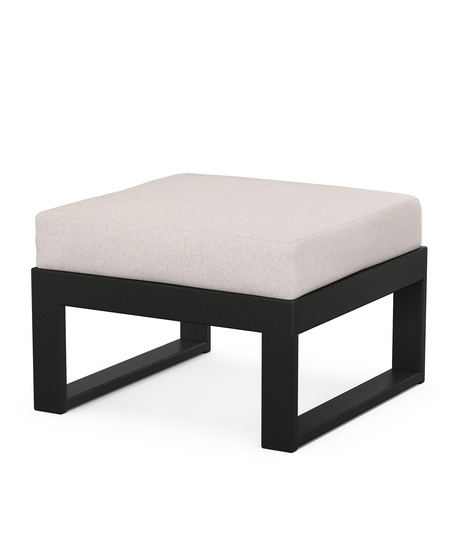 EDGE Modular Ottoman - Black/Dune Burlap
