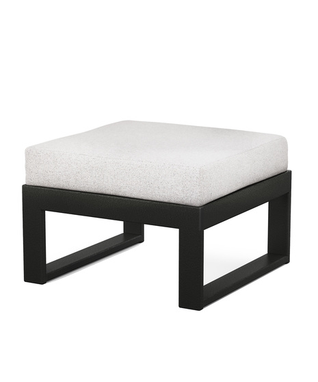 Featuring sleek, angular lines, this deep seating ottoman features an all-weather cushion covered in high-performance outdoor fabric.